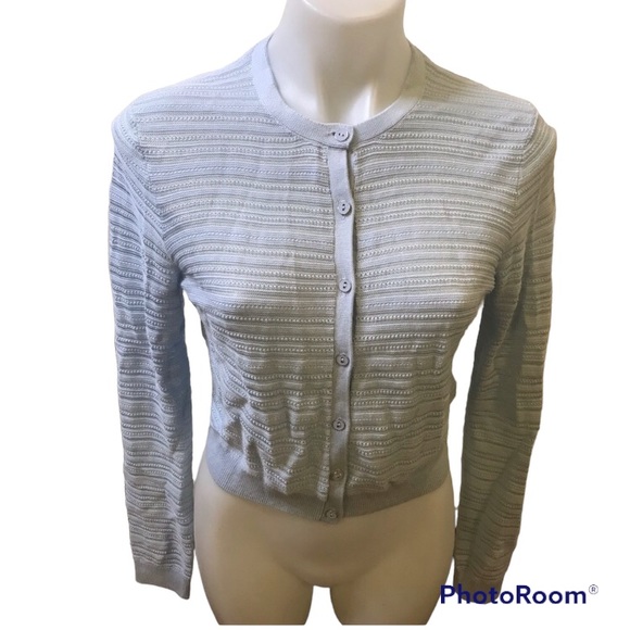 Brooks Brothers Pale Blue Lightweight Button Up Cardigan size Medium - Picture 1 of 12